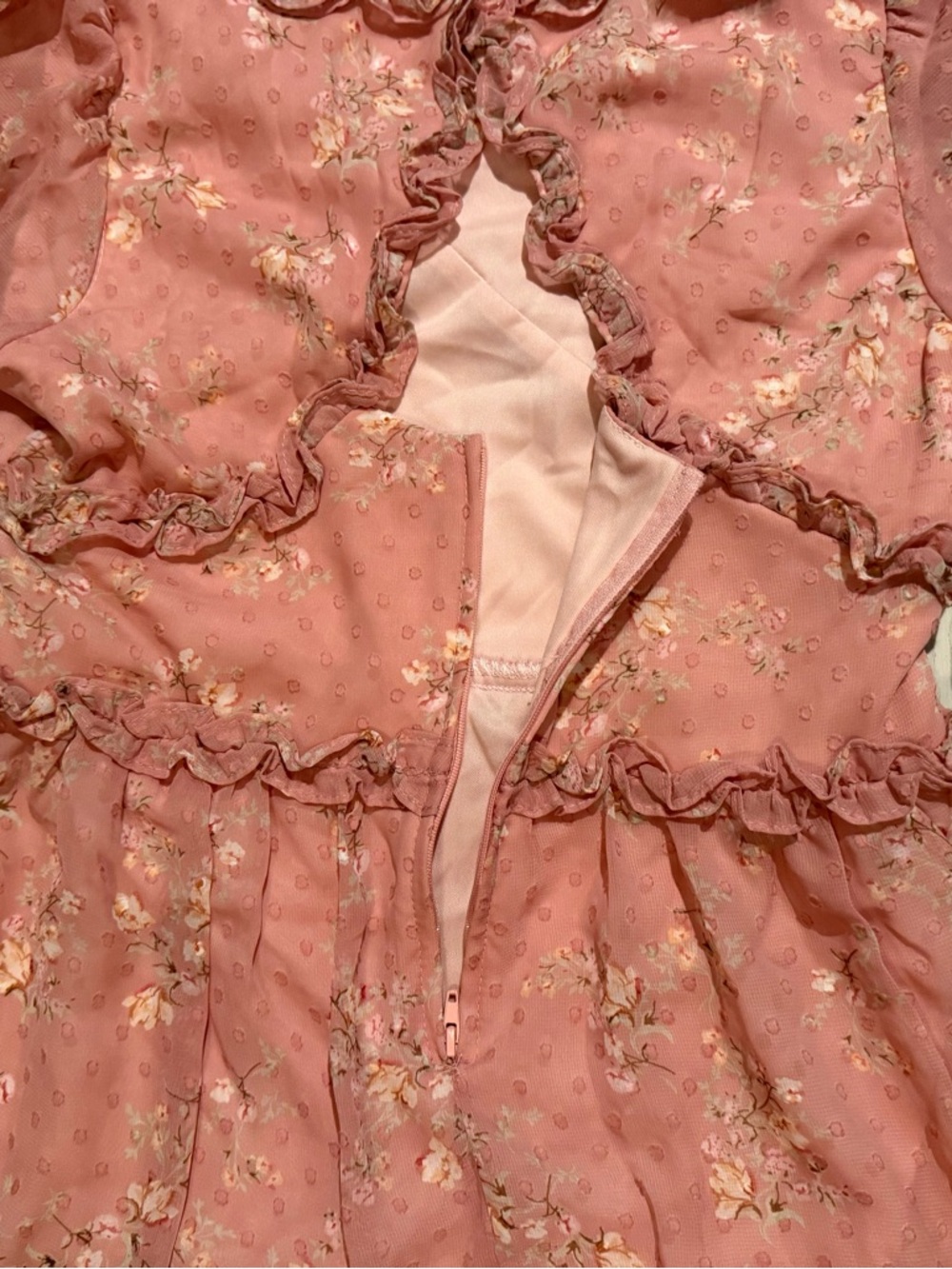 Rare Editions‎ Pink Floral Dress Girls 16 Ruffle Tiered Chiffon Necklace NWT - Picture 16 of 16
